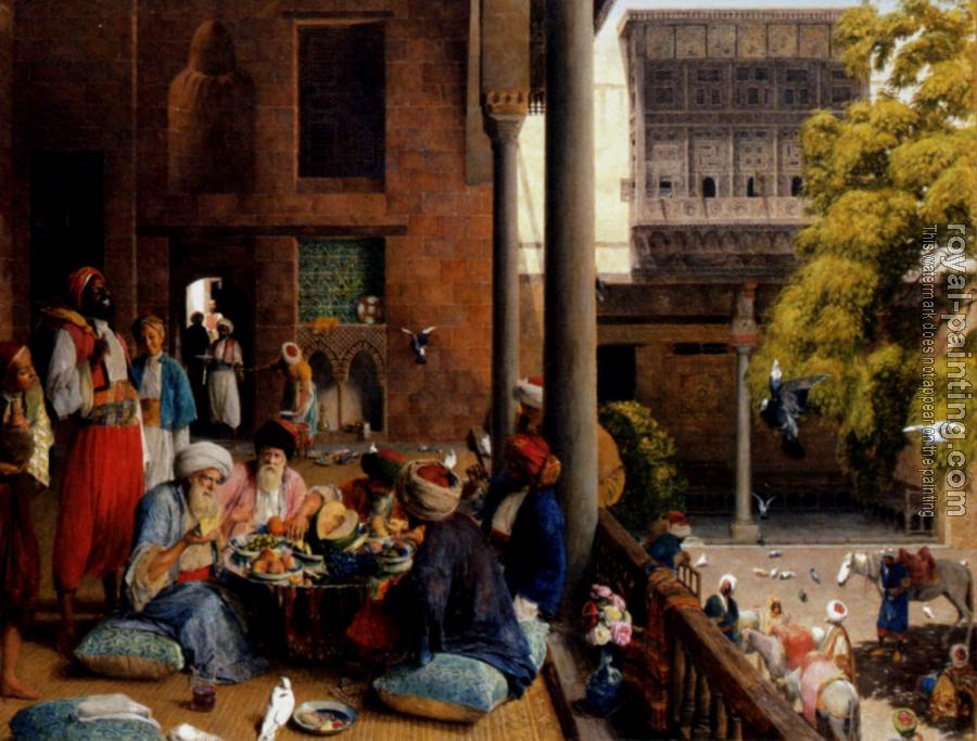 John Frederick Lewis : The midday meal, Cairo